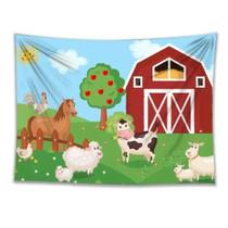 Tapeçaria de parede Animal Cartoon Cows Sheep Room 150x100cm