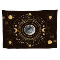 Tapeçaria de parede Dark Sun Universe 150x130cm em microtecido Tapeçaria de parede Dark Sun Universe 150x130cm em microtecido