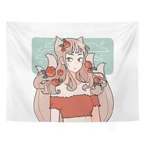 Tapeçaria de parede de cabelo comprido Rose Girl 150x130cm, microtecido