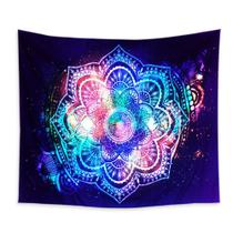 Tapeçaria de parede de mandala fluorescente 150x150cm de fibra de microtecido Tapeçaria de parede de mandala fluorescente 150x150cm de fibra de microtecido