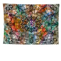 Tapeçaria de parede de mandala fluorescente 150x150cm de fibra de microtecido Tapeçaria de parede de mandala fluorescente 150x150cm de fibra de microtecido