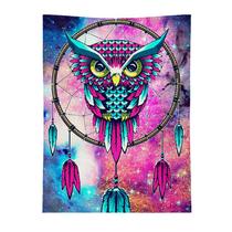 Tapeçaria de parede Dreamcatcher Owl Room Aesthetic 150x130cm