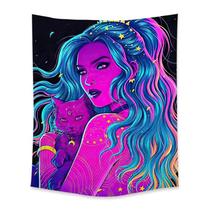 Tapeçaria de parede feminina fluorescente 150x150cm de fibra de microtecido Tapeçaria de parede feminina fluorescente 150x150cm de fibra de microtecido