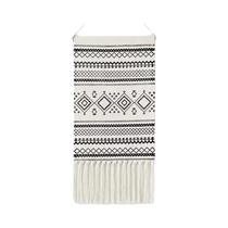 Tapeçaria De Parede Geométrica Boêmia Em Macramê, Feita À Mão Com Franjas De Algodão, Decoração De