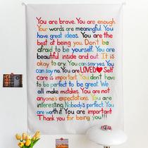 Tapeçaria de parede: lema positivo simples e inspirador em inglês Tapeçaria de parede: lema positivo simples e inspirador em inglês