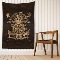 Tapeçaria de parede Viking Rune Room Aesthetic 280x150cm Poliéster Tapeçaria de parede Viking Rune Room Aesthetic 280x150cm Poliéster