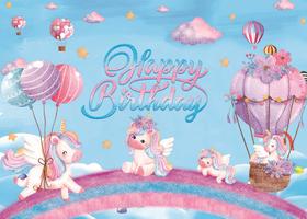 Tapeçaria, decoração de parede de feliz aniversário, 180x110cm