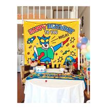 Tapeçaria Dynamic Supermans Anime Mangá Design 100x70cm Tapeçaria Dynamic Supermans Anime Mangá Design 100x70cm