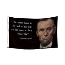 Tapeçaria: Figura histórica de Lincoln, bandeira presidencial dos EUA, 150x90cm Tapeçaria: Figura histórica de Lincoln, bandeira presidencial dos EUA, 150x90cm