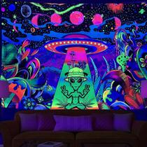 Tapeçaria fluorescente Alien Wall Room Aesthetic 150x150cm