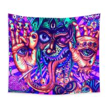 Tapeçaria fluorescente, estética de sala de parede, 150x150cm, microtecido