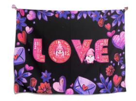 Tapeçaria Fluorescente Love Wall 150x150cm de fibra de microtecido Tapeçaria Fluorescente Love Wall 150x150cm de fibra de microtecido