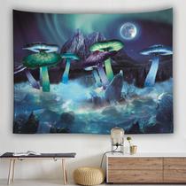 Tapeçaria Fluorescente Moon Mushroom Starry Sky 150cm Tapeçaria Fluorescente Moon Mushroom Starry Sky 150cm
