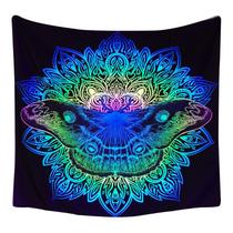 Tapeçaria fluorescente UV, parede de borboleta, 150x150cm, microtecido