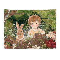 Tapeçaria Forest Boy Rabbit Wall Room Aesthetic 100x75cm Tapeçaria Forest Boy Rabbit Wall Room Aesthetic 100x75cm