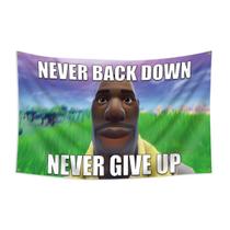 Tapeçaria Fortnite Never Back Down Motivational 100x150cm Tapeçaria Fortnite Never Back Down Motivational 100x150cm