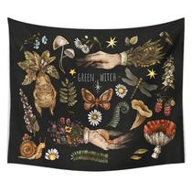 Tapeçaria Green Witch Design Botânico 100x150cm Poliéster