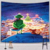 Tapeçaria Grinch's Anime Mangá Design 150x100cm Poliéster Tapeçaria Grinch's Anime Mangá Design 150x100cm Poliéster