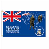 Tapeçaria Guerra das Malvinas 1982-2022 Flag Art Anime 150x90cm