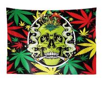 Tapeçaria Halloween Skeleton Smoking Room Estética 150x130cm Tapeçaria Halloween Skeleton Smoking Room Estética 150x130cm