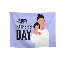 Tapeçaria Happy Fathers Day Room Aesthetic 150x100cm Poliéster - yiweisai