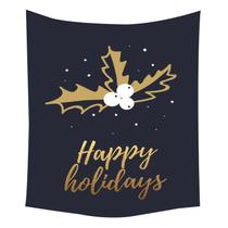 Tapeçaria Happy Holiday Wall Room Aesthetic 150x150cm, microtecido - yiweisai