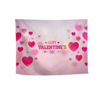 Tapeçaria Happy Valentines Day Wall 150x100cm em fibra de poliéster
