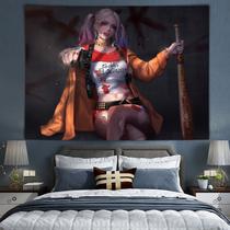 Tapeçaria Harleys Quinns Anime Mangá Design 75x100cm Poliéster Tapeçaria Harleys Quinns Anime Mangá Design 75x100cm Poliéster