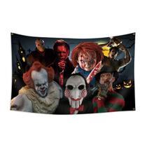 Tapeçaria: ícones de terror, vilões clássicos do cinema 100x150cm