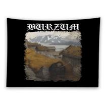 Tapeçaria Landscape Forest Cabin Wall 150x130cm Microtecido