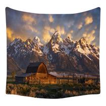 Tapeçaria Landscape Snow Mountain 150x150cm, microtecido