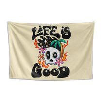 Tapeçaria Life is Good Wall 150x130cm de fibra de microtecido