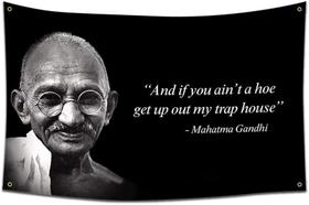 Tapeçaria Mahatma Gandhi Trap House para pendurar na parede 100x150cm Tapeçaria Mahatma Gandhi Trap House para pendurar na parede 100x150cm