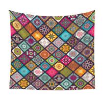 Tapeçaria, mandala, padrão geométrico, microtecido 150x130cm Tapeçaria, mandala, padrão geométrico, microtecido 150x130cm