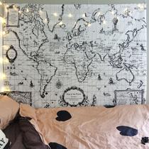 Tapeçaria, mapa do mundo, anime, design de mangá, 75x100cm, poliéster Tapeçaria, mapa do mundo, anime, design de mangá, 75x100cm, poliéster