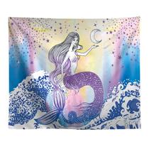 Tapeçaria Mermaids Wall Microfabric 150x150cm Decoração de quarto Tapeçaria Mermaids Wall Microfabric 150x150cm Decoração de quarto
