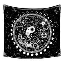 Tapeçaria Moon Phase Constellation Wall 150x150cm em microtecido Tapeçaria Moon Phase Constellation Wall 150x150cm em microtecido