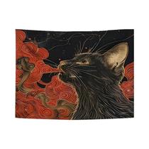 Tapeçaria Nuvem Auspiciosa Gato Preto Feng Shui: Decoração Chinesa Para Atrair Riqueza Na Sala De Tapeçaria Nuvem Auspiciosa Gato Preto Feng Shui: Decoração Chinesa Para Atrair Riqueza Na Sala De