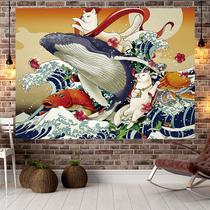 Tapeçaria Ocean Wave Fish Microfabric 148x130cm para quarto