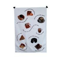 Tapeçaria, pão de café da manhã, parede para bolo, 75x53cm, microtecido Tapeçaria, pão de café da manhã, parede para bolo, 75x53cm, microtecido