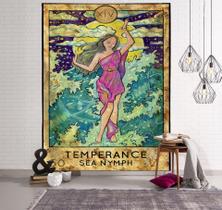 Tapeçaria para decoração de parede Temperance Tarot Sea Nymph