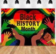 Tapeçaria para pendurar na parede Black History Month em vinil 150x120cm Tapeçaria para pendurar na parede Black History Month em vinil 150x120cm