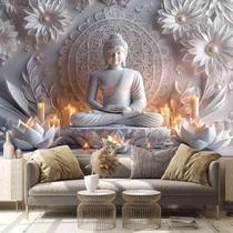 Tapeçaria para pendurar na parede Buddha Lotus Flower 150cm x 130cm