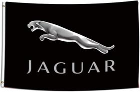 Tapeçaria para pendurar na parede com logotipo Jaguar 100x150cm poliéster Tapeçaria para pendurar na parede com logotipo Jaguar 100x150cm poliéster