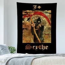Tapeçaria para pendurar na parede Dark Scythe Grim Reaper Design 100x150cm Tapeçaria para pendurar na parede Dark Scythe Grim Reaper Design 100x150cm