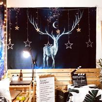 Tapeçaria para pendurar na parede Deer Mystical Moon Starry Night 150x130cm