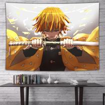Tapeçaria para pendurar na parede Demon Slayers Agatsumas Zenitsus 110x150cm Tapeçaria para pendurar na parede Demon Slayers Agatsumas Zenitsus 110x150cm