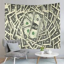 Tapeçaria para pendurar na parede Dollar Bill Land of Money Vintage U