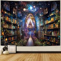 Tapeçaria para pendurar na parede Fantasy Library Magical Space 150x130cm