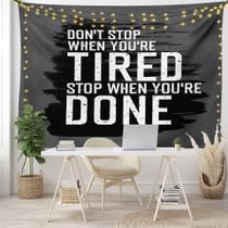 Tapeçaria para pendurar na parede Fitness Motivation 150 cm x 130 cm